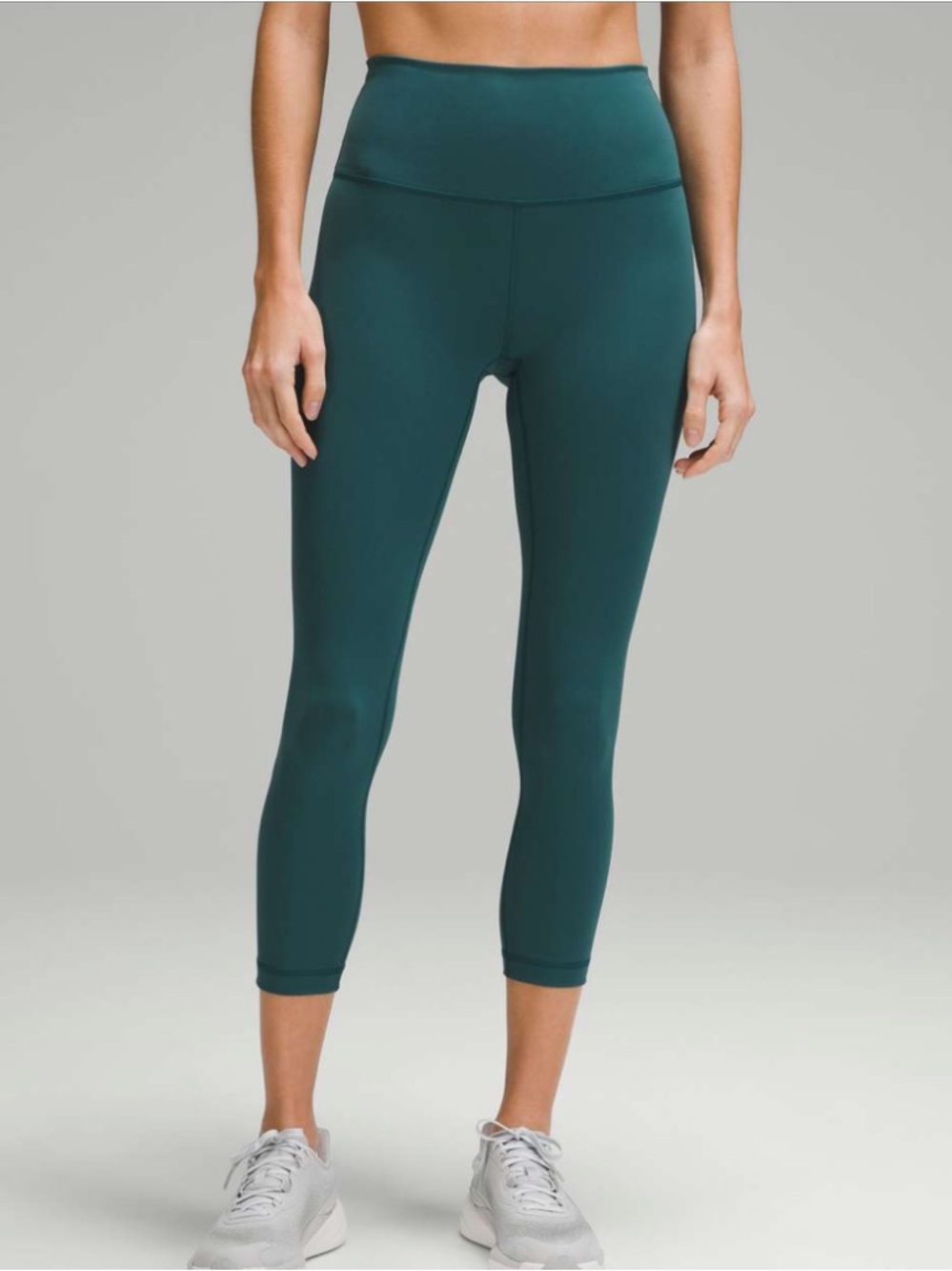 Lululemon Wunder Train High-Rise Crop 23", Size 4, Storm Teal